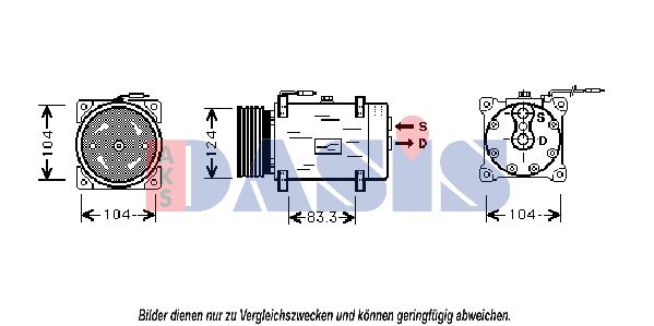 AKS DASIS Kompressori, ilmastointilaite 850502N